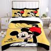 3pcs Mickey Mouse Upside Down Quilt Cover Set, Soft and Cozy Bedroom, Guest Room and Dorm Decorative Bedding 3-Piece Set 1 Quilt Cover + 2 P