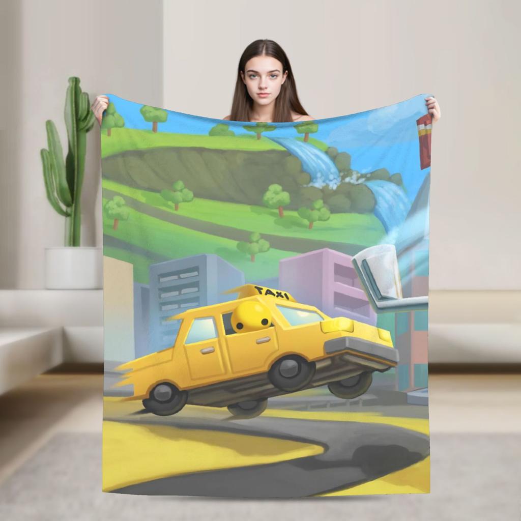 Wobbly Life Sandbox Game Blanket Quality Soft Warm  Throw Blanket Winter Camping Outdoor Fluffy Bedspread