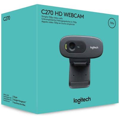 Logitech HD webkamera C270 - 720p/30FPS s RightLight - Černá