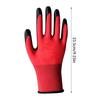 12 Pairs Work Gloves Anti Slip Oil Resistant Nitrile Coated Glove 23.5cm Red Black Set for Labor Protection Safety