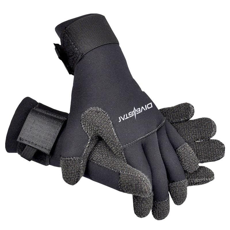Kevlar Diving Gloves: 5mm Anti-Stab, Anti-Cut, Warm, Non-Slip for Diving, Fishing, Hunting, Surfing, Swimming. Small