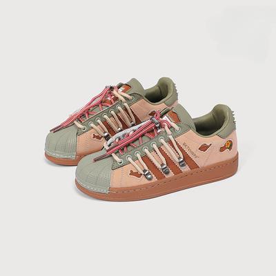 New Style Sneakers Couple Shell Toe Casual Shoes Vintage Rabbit Hole Double Lace-up Sneakers