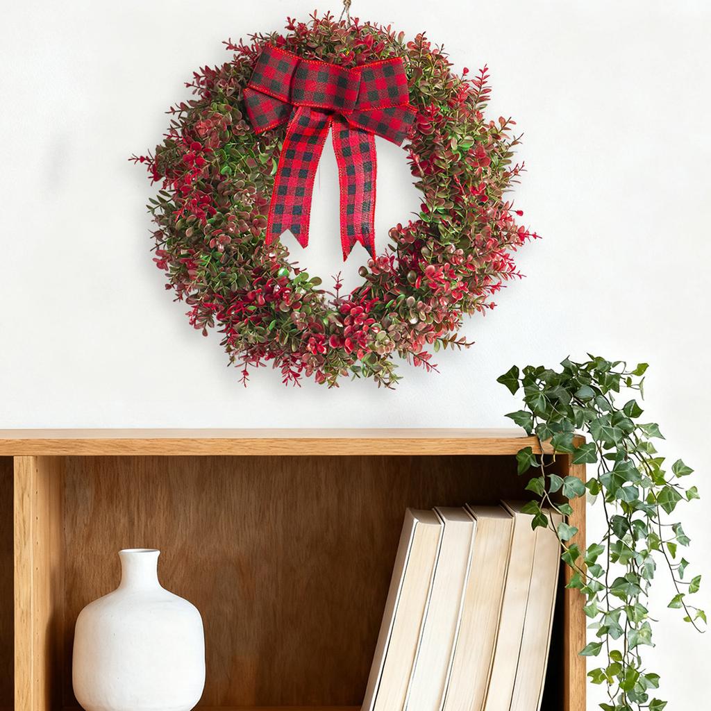 Christmas Simulation Green Plant Money Leaf Wreath Vine Ring Home Window Door Hanging Decoration 40cm