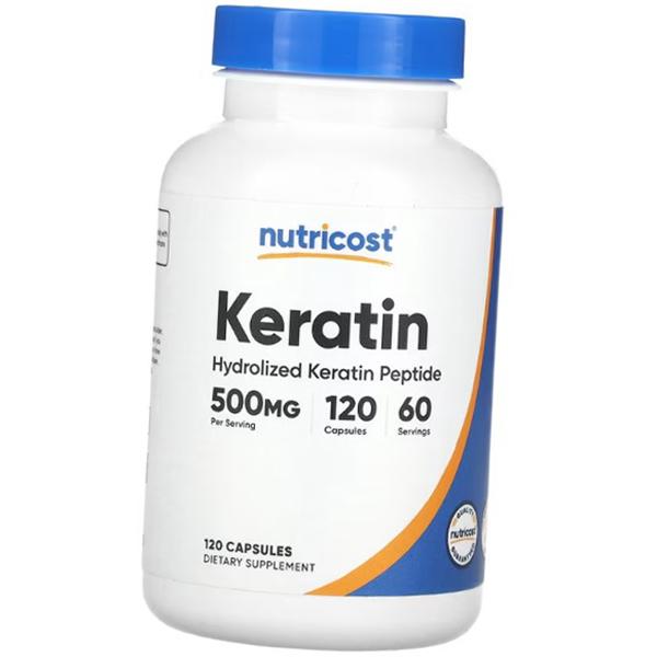 

Кератин в капсулах, Keratin 500, Nutricost 120капс (72647042) 120caps
