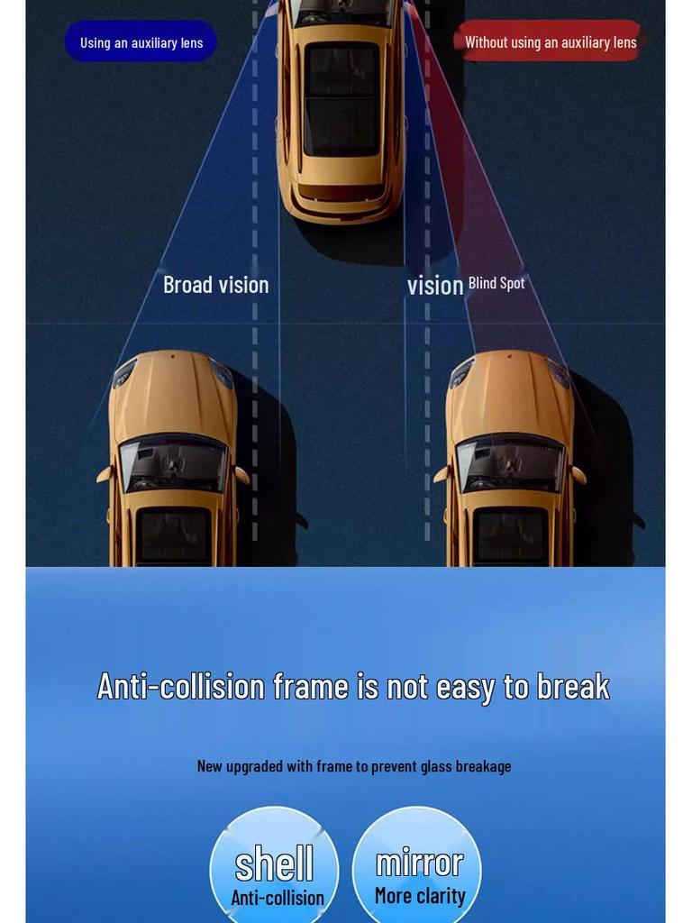 360° Verstellbarer Ultra-Klarer Totwinkelspiegel für Rückspiegel und Reifen-Rückwärtsfahren