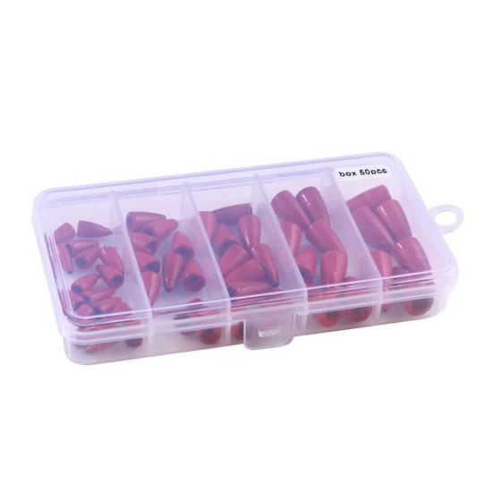 50Pcs Fishing Weight Sinkers Kit Rustproof Corrosion Resistant Saltwater Freshwater Metal Lead Fishing Weights Set