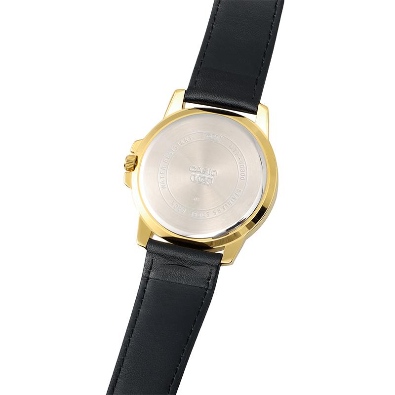 Casio STANDARD Series STANDARD Series Simple Casual Fashion Quartz Movement Leather Strap Japanese and Korean Watch Men's Watch Black MTP-VD300GL-1E
