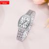 Inlaid With Diamond Barrel Women'S Watch Girls Roman Scale Quartz Watch