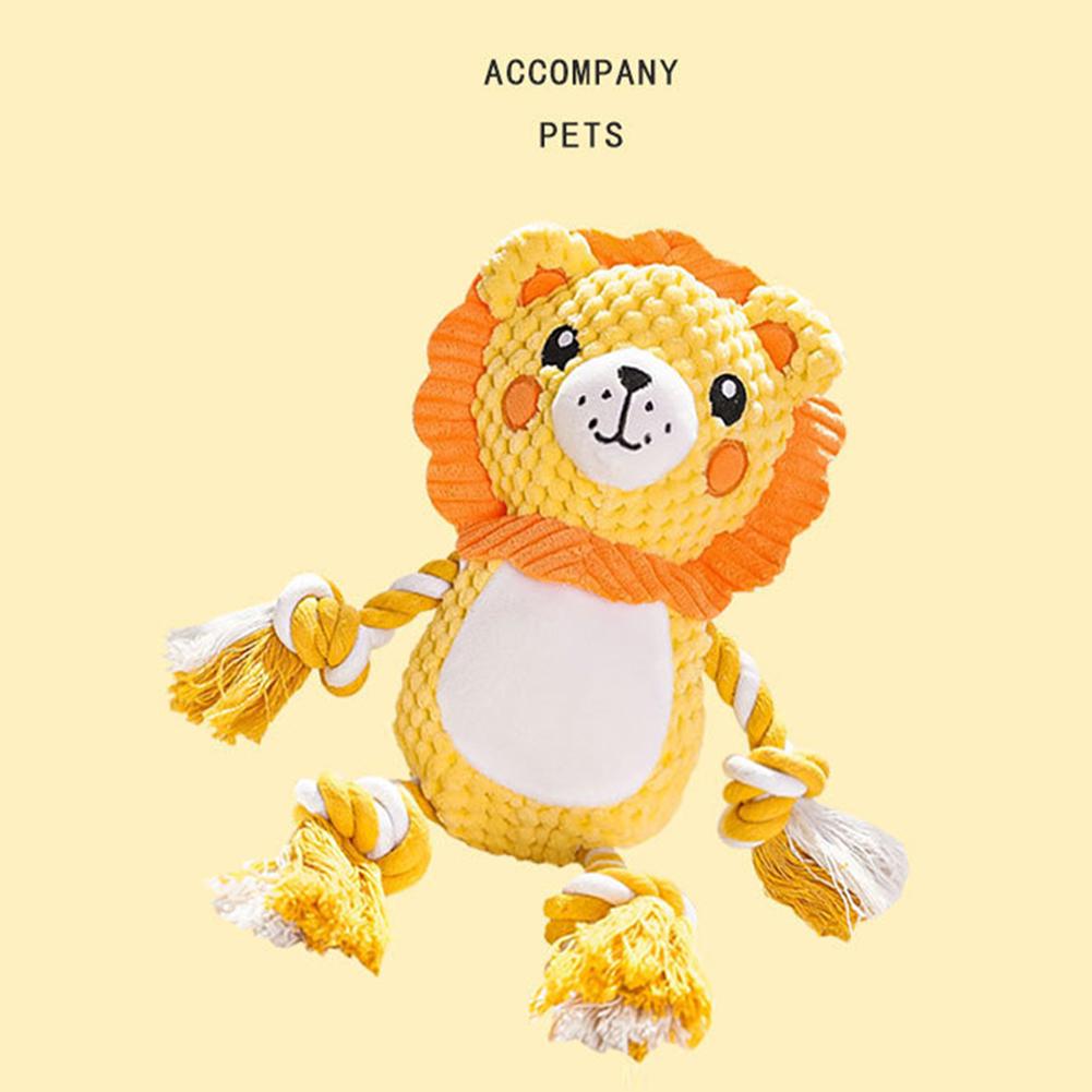 Colorful Animals Shaped Dog Stuffed Plush Bite Toy Interactive Pet Toy for Fun Pet Cotton Rope Chew Resistan Squeaky Toy