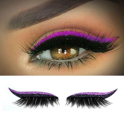 8 Perechi Fard de Ochi Leneș Eyelash Gene Autocolante Machiaj Ochi Impermeabil Sclipici Fard de Ochi Autocolante Machiaj
