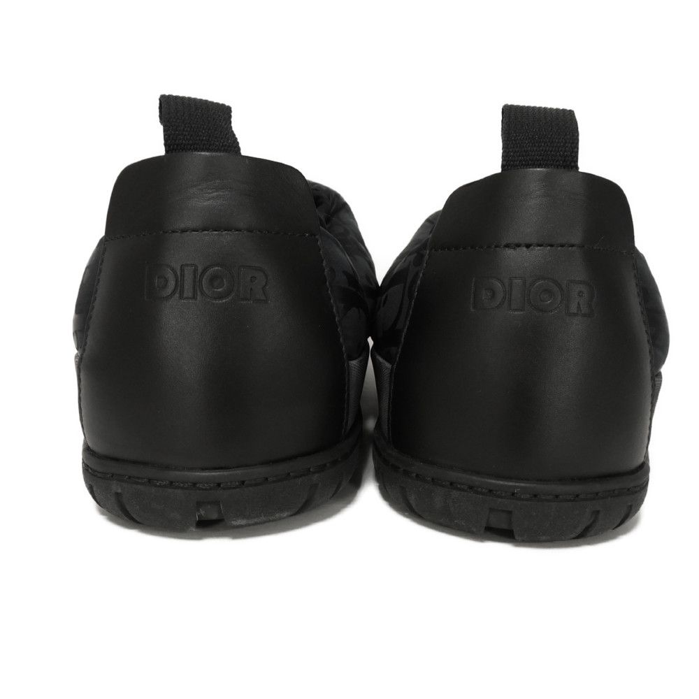 Used 10656 Snow Slippers 3SA089ZHN_H969 7897 40 All-Over Logo Calfskin Rubber 9.8" Oblique Quilted Nylon Black Men's
