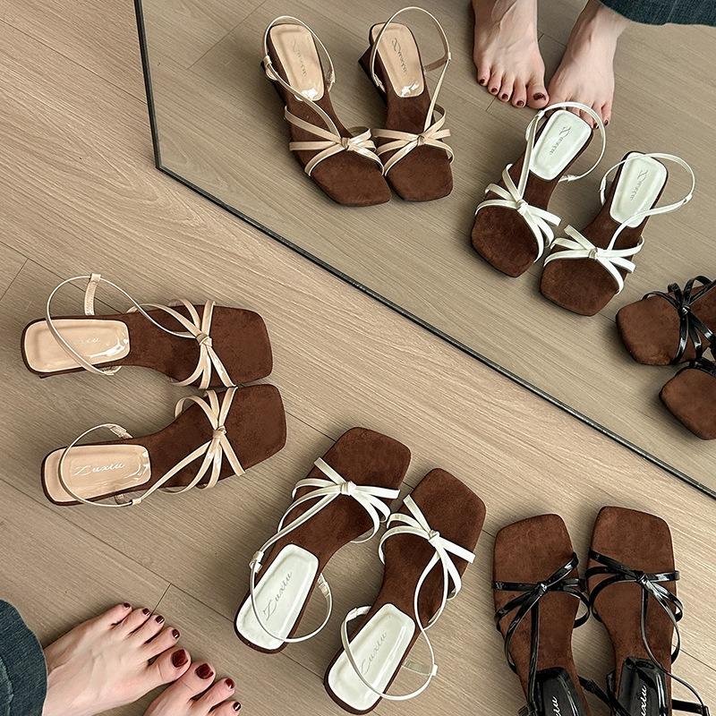 Huge good-looking high-heeled sandals women's new summer with skirts, not tired feet, beautiful wedge sandals