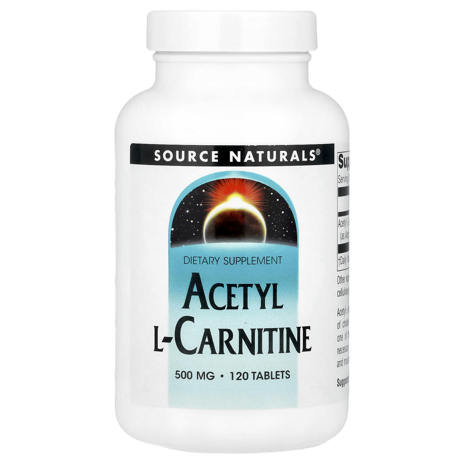 

Acetyl-L-Carnitine, 500 Mg, 120 Tablets