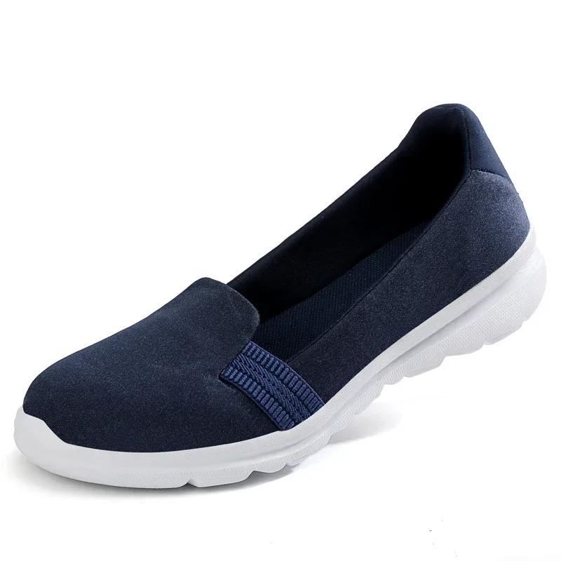 Summer Fashion Slip-on Fitness Casual Shoes Women Big Size Elastic Band Lightweight Sneakers Ladies Non-slip Sport Walking Shoes