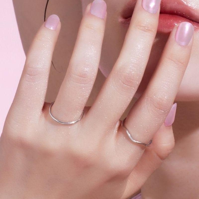 EDGEU Shop Gel Mirror Milk Pink Adhesive Gel Nails 16pcs Mirror Milk Pink