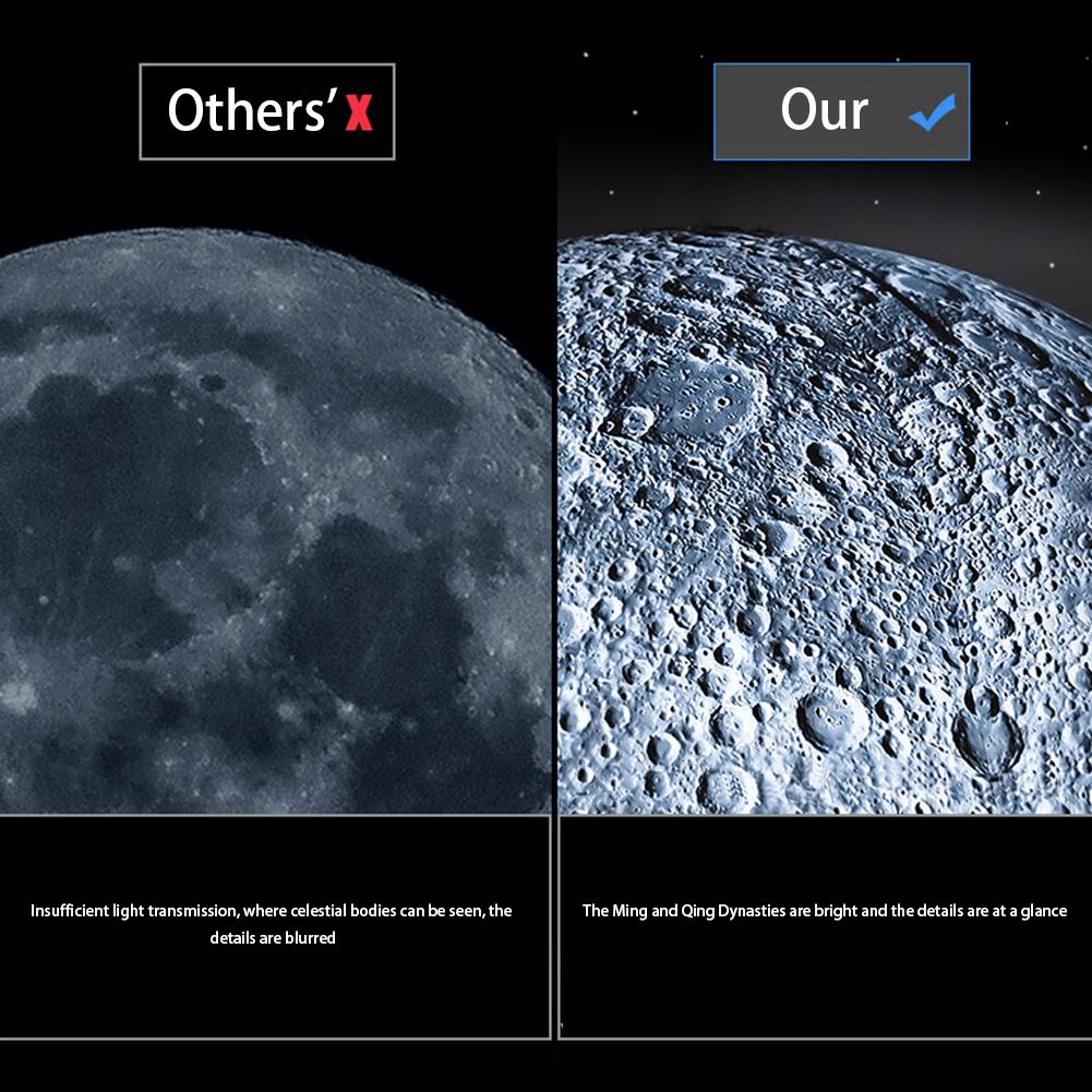 Astronomical Telescope Moon View Stargazing Monocular Educational Experiment Aid Space-saving Refracting Telescope