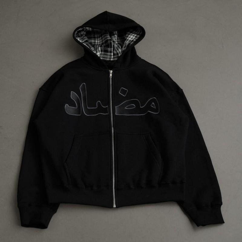 Y2K Streetwear Hooded Zip-Up Sweatshirt With Geometric Print Loose Fit Teen Girls Young Women