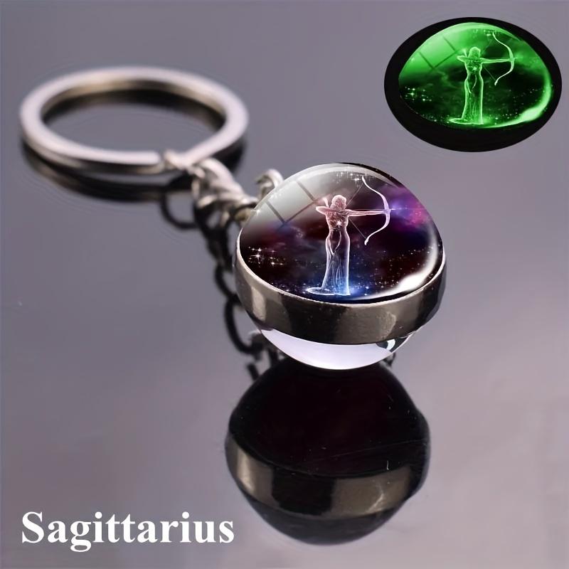 Double-sided Twelve Constellation Luminous Keychain