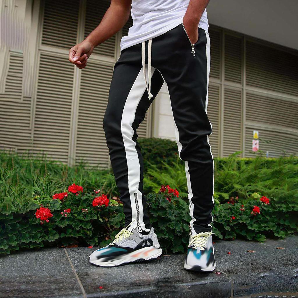 Pánské běžecké kalhoty Ležérní kalhoty Small Feet Slim Tooling s mnoha kapsami