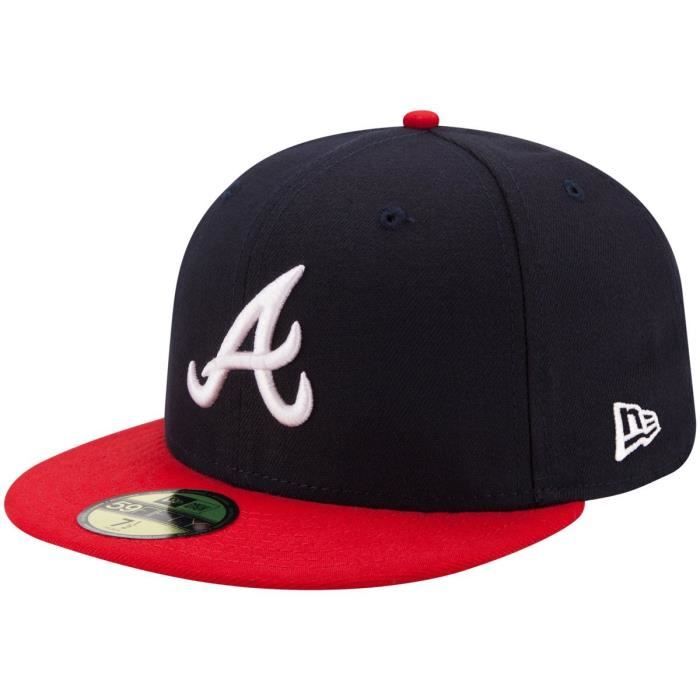Casquette - New Era - 59Fifty - Atlanta Braves - Marine - Blanc - Homme