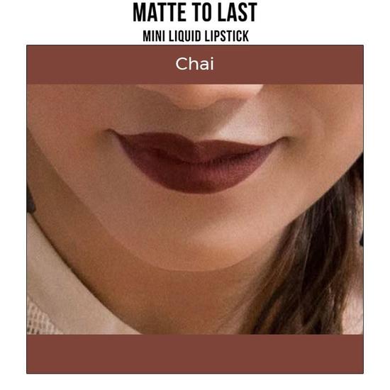 Nykaa Matt til siste! Mini flytende leppestift - Chai 18
