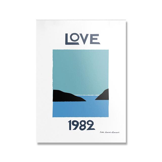 Nordic Style Modern Love Exhibition Poster Wall Art  Canvas Painting Simple Love Living Room Home Decoration Painting No Frame