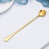 Leeseph Stainless Steel Long Handle Mixing Spoon, Bar Stirring Spoon for Cocktail, Ice Cream, Coffee, Juice, Drink, 9.4 Inches