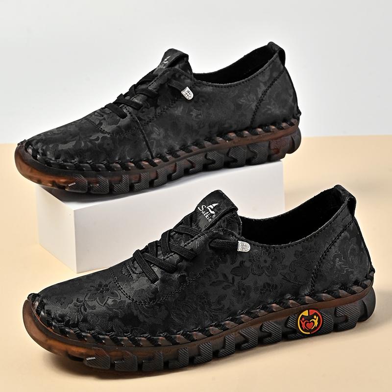 Damen Wanderschuhe Mokassins Fahrschuhe Komfort Flats Casual Plus Size Outdoor Handgefertigte Schuhe