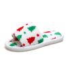 Christmas Tree Slippers, Hairy Slippers, Women's Outdoor Wear, Winter New Style, Plush Air Conditioning Room, Lazy One Line Cotton Slippers