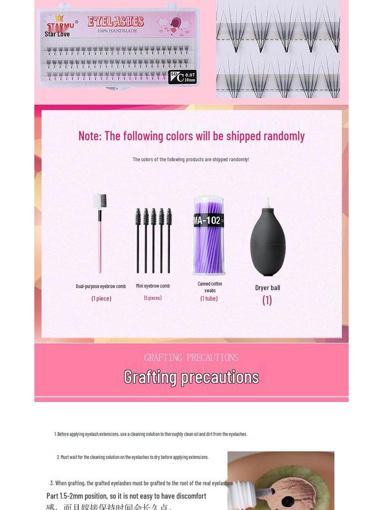 Deluxe 22-Piece Eyelash Extension Kit with Irritation-Free Glue for Professional Salons