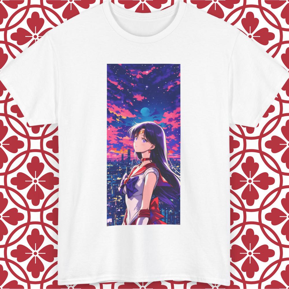 

Футболка Сейлор Мун Аниме Сейлор Марс Рей Хино Унисекс Все Размеры Подарок Японский S