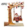 Unique Christmas Exchange Gifts Santa Claus Swing Tabletop Figurine Wooden Xmas Statue with Decorative Holiday Figures Pinecone Snowflake Gift