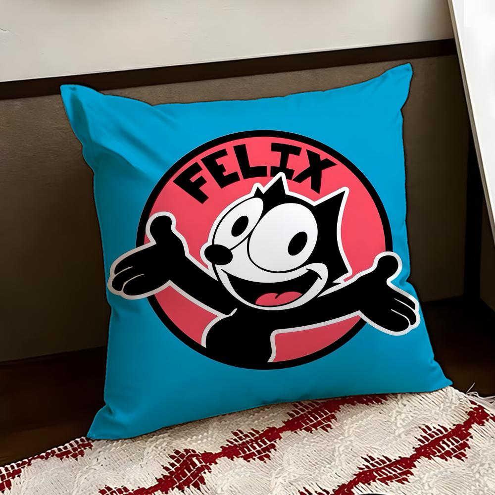 Cartoon FFelix the Cat Cushion Cover Reversible Soft Durable Pillow Cover Home Car MultiScene Use for Daily Comfort