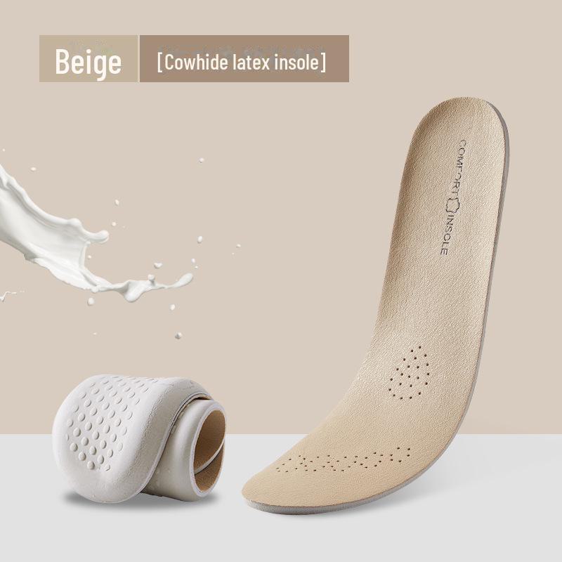 

Стельки из коровьей кожи для мужчин и женщин: Мягкий, дышащий, впитывающий пот и амортизирующий 43-44 бежевый