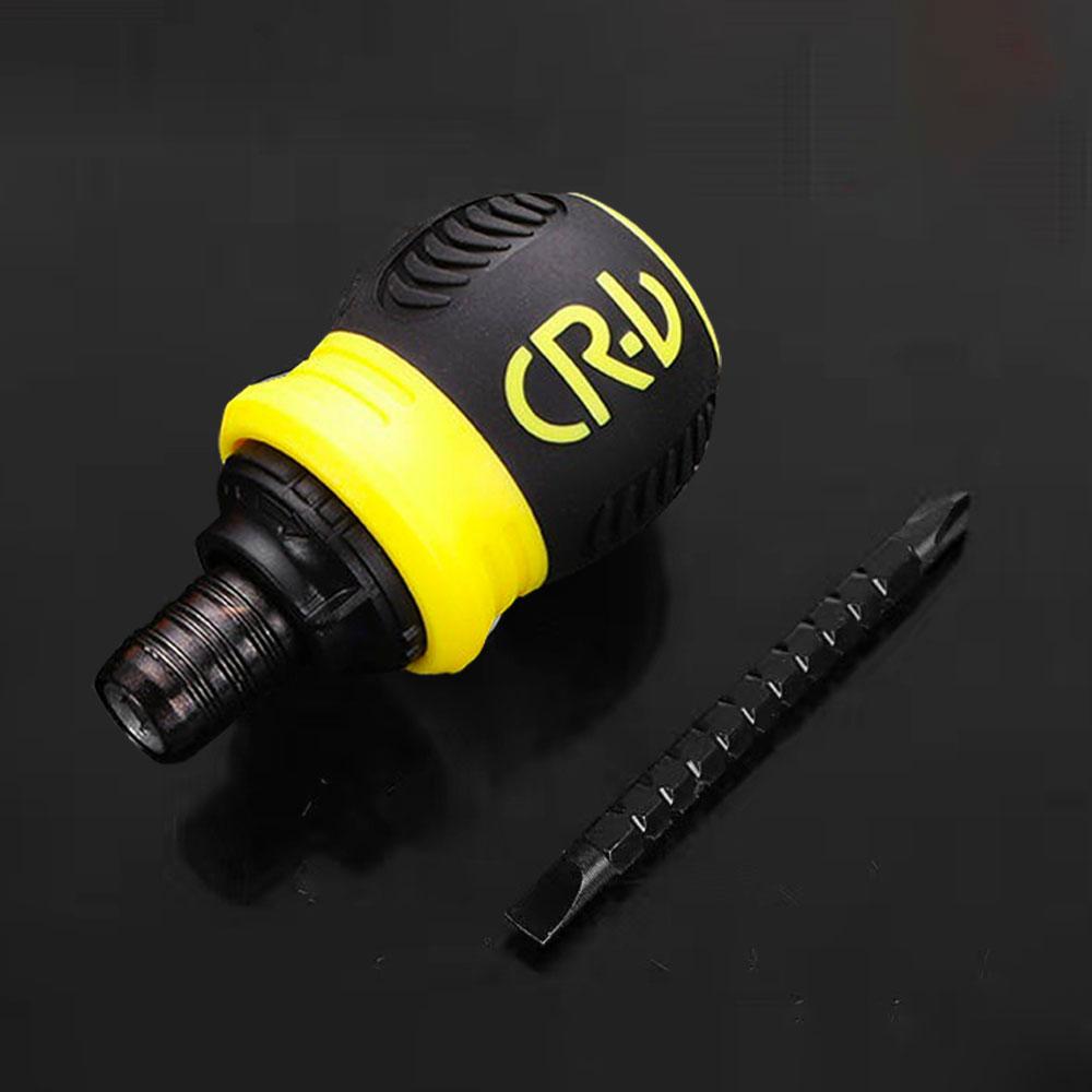 

Mini Ratchet Screwdriver Set Magnetic Dual-purpose Batch Head Telescopic Labor-Saving Screwdriver Hand Tool жёлтый