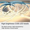 COB LED Strip Light DC12V 24V 16.4ft High Density Flexible Tape Ribbon 3000 4000K 6000K RA90 Led Lights Lighting 528 LEDs/m