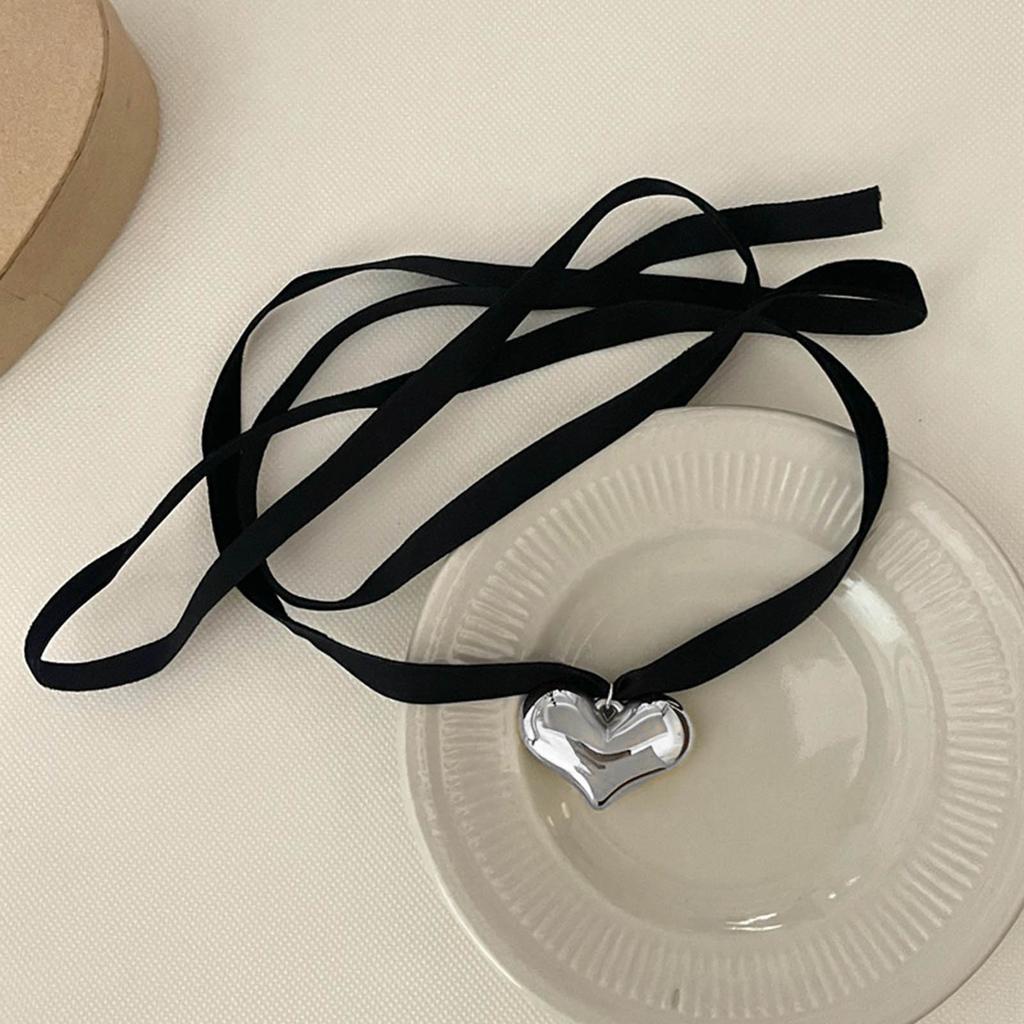 10/20xElegant Heart Pendant for Choker Necklace Making Earring Bead for DIY Necklace Jewelry Making Pendant with Hole