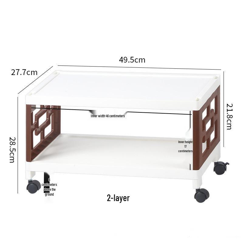 Multi-Layer Movable Storage Rack for Kitchen and Shoes