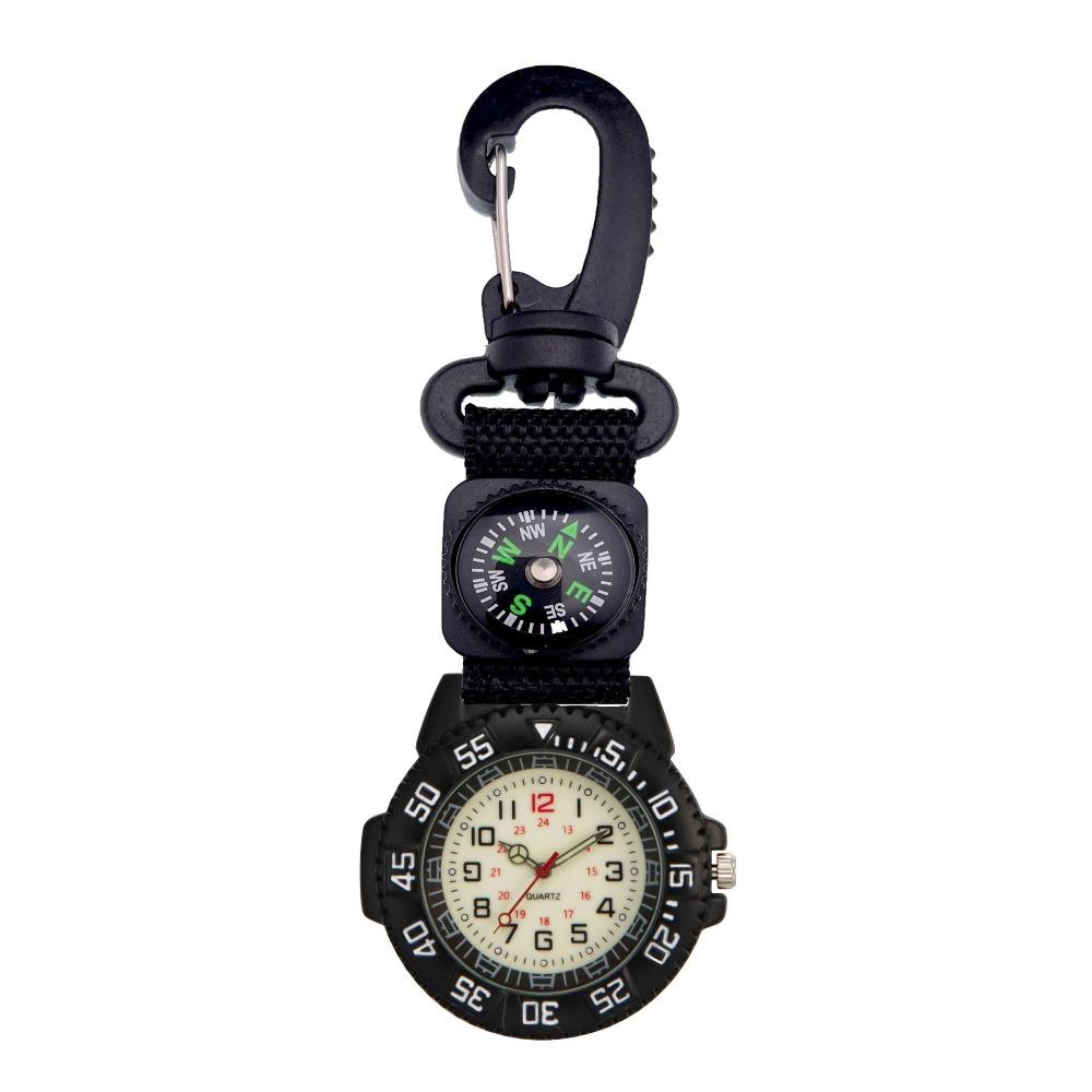 Black Compass Watch with Compass Outdoor Watch Unisex Pocket Watch Outdoor Sports