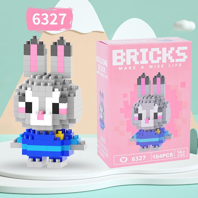 Zootopia Micro Diamond Building Blocks Cartoon Figurine Toy - Educational & Handmade