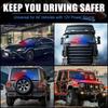 Car 16-Led 18 Flashing Mode Emergency Vehicle Dash Warning Strobe Flash Light Red Blue