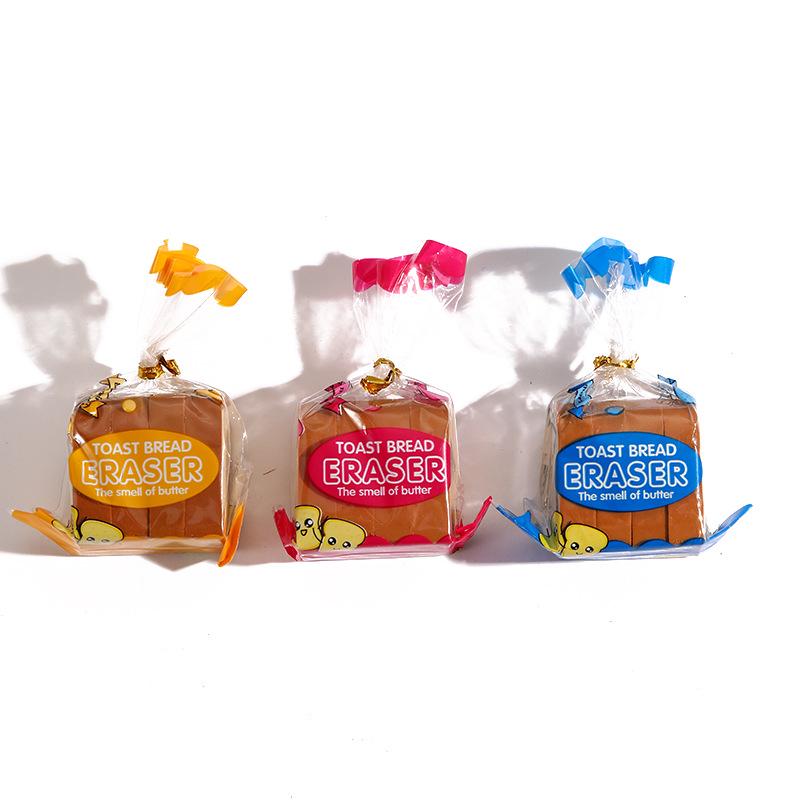 Creative Food-Shaped Bread Eraser Set for Children's Day Gifts