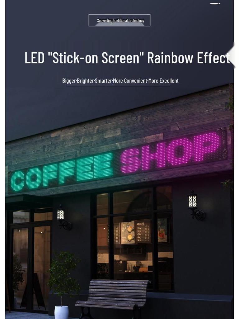 Bluetooth Controlled LED HD Flexible Advertising Display for Shopfronts