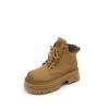 thick-soled Martin boots women's new retro British style short boots outdoor casual rhubarb boots inner height-increasing boots