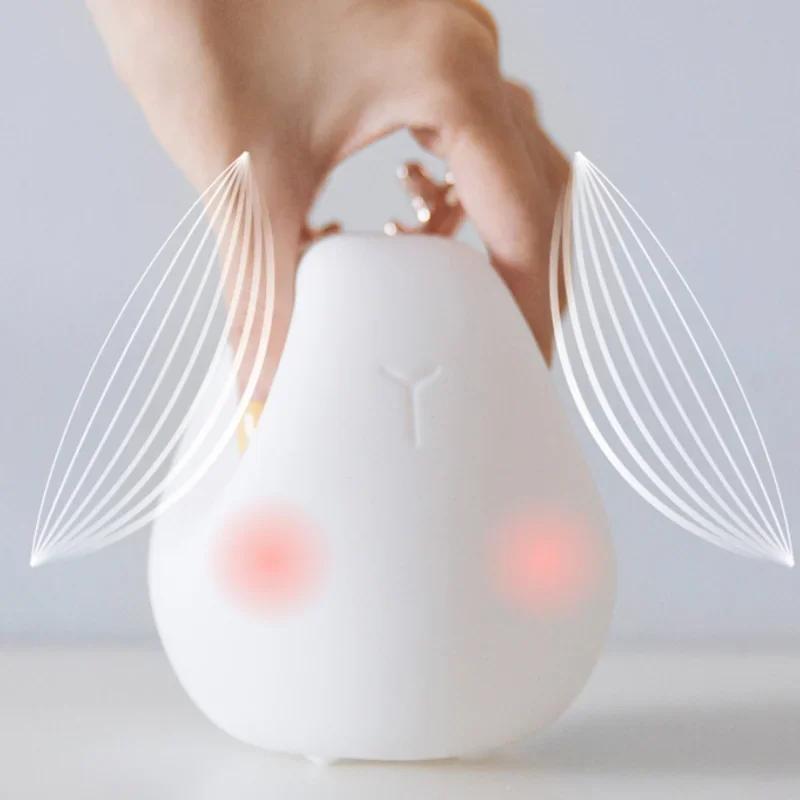 LED Home Deco Nachtlicht USB Silikon Cartoon Tier Schlafzimmer Nacht Nacht Lampe Wohnzimmer Beleuchtung Desktop Tisch Lampen