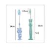 4pcs/Set Baby Kids Training Soft-Bristled Suction Stand Toothbrushes for Kids Children with Thick Ru