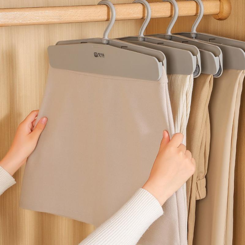 Long Skirt Non-Slip Pants Clip Storage Rack Pants Special Wrinkle-Free Pants Rack Jk Hanger Home Storage Artifact