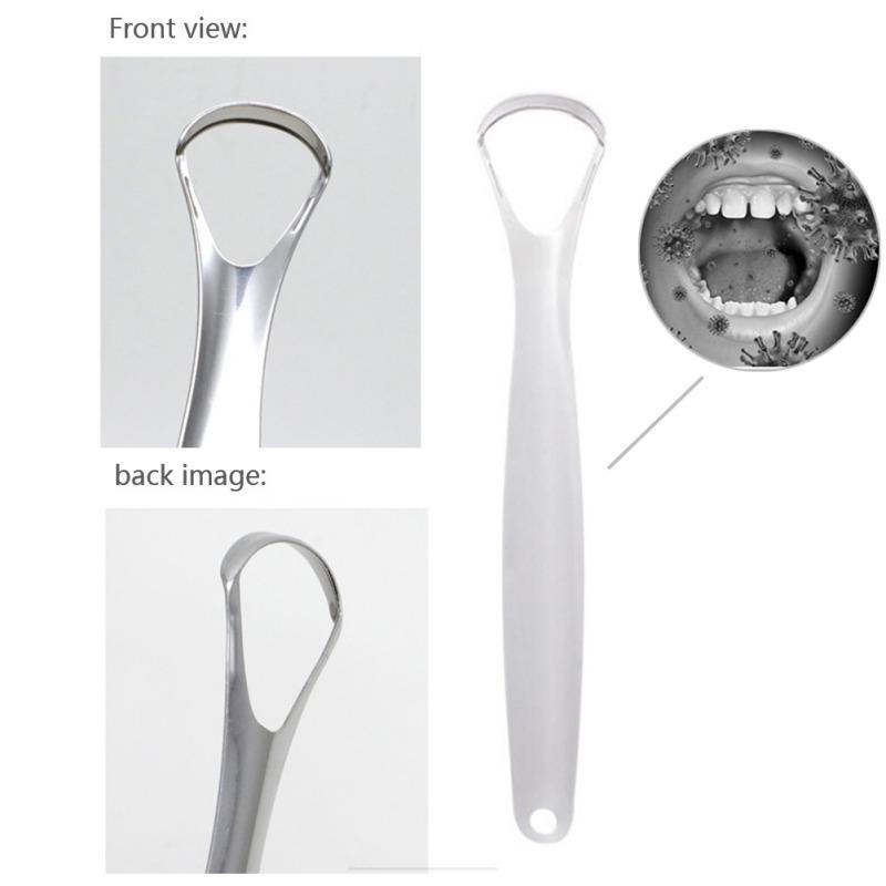 1PCS Tongue Scraper Cleaner Stainless Steel Tongue Cleaner For Adults Or Kids Tongue Scrapers