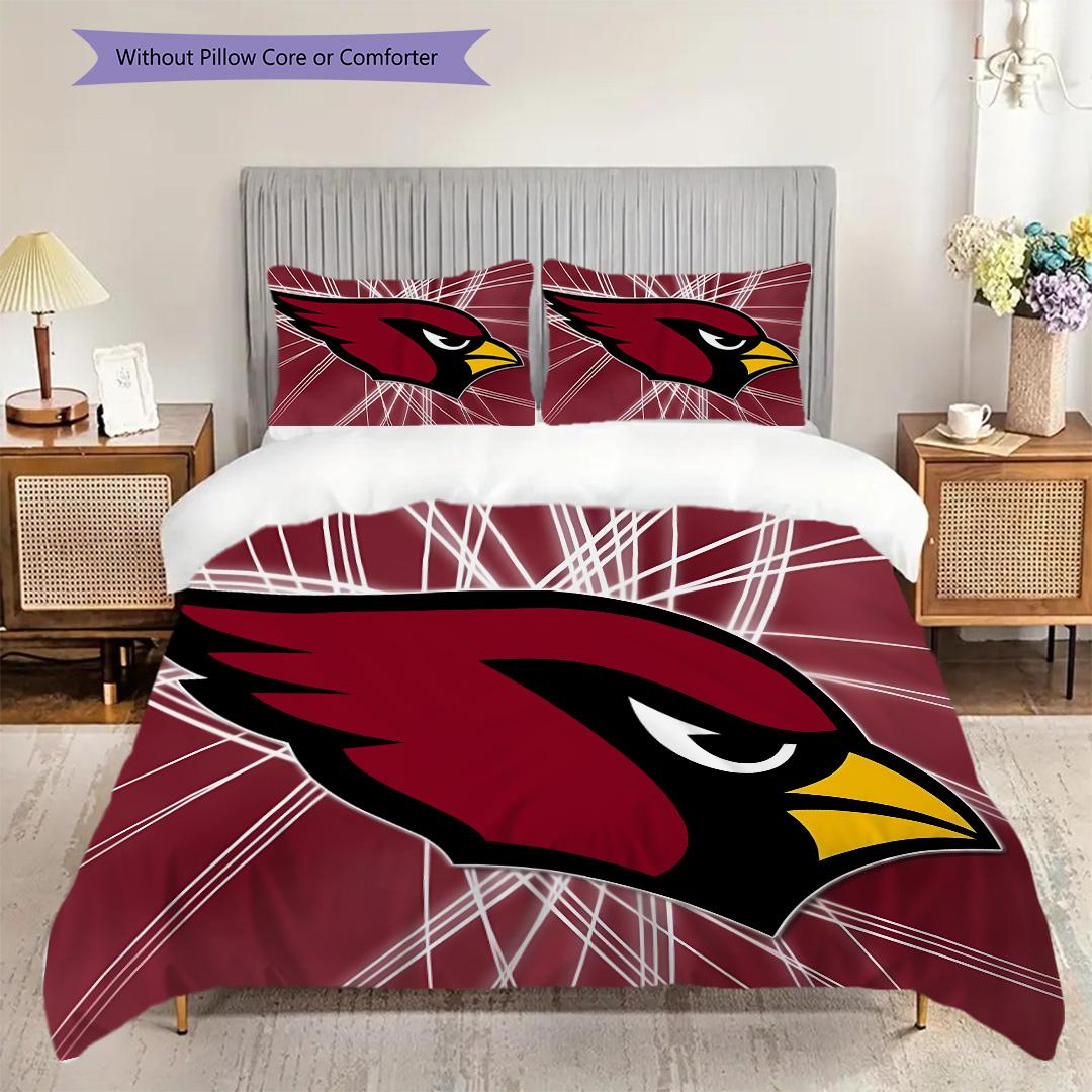 

Arizona Cardinals Pattern Bedding Quilt Set Quilt Cover Pillowcase Home Decoration Birthday Gift (1 * duvet cover + 2 * pillowcase, without core) 135x200cm