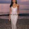 Spring New Women clothes French style Design Shiny Diamond Evening dress Sheath Sling Long Dress